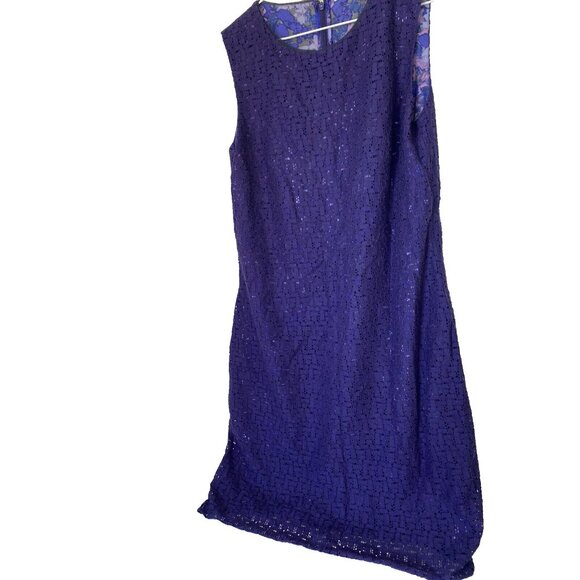 Purple Dress by Designer Elie Tahari Elegant Mini Full Coverage, Women's Size 8 - Picture 11 of 12